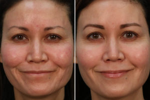 before and after aquagold infusion facial