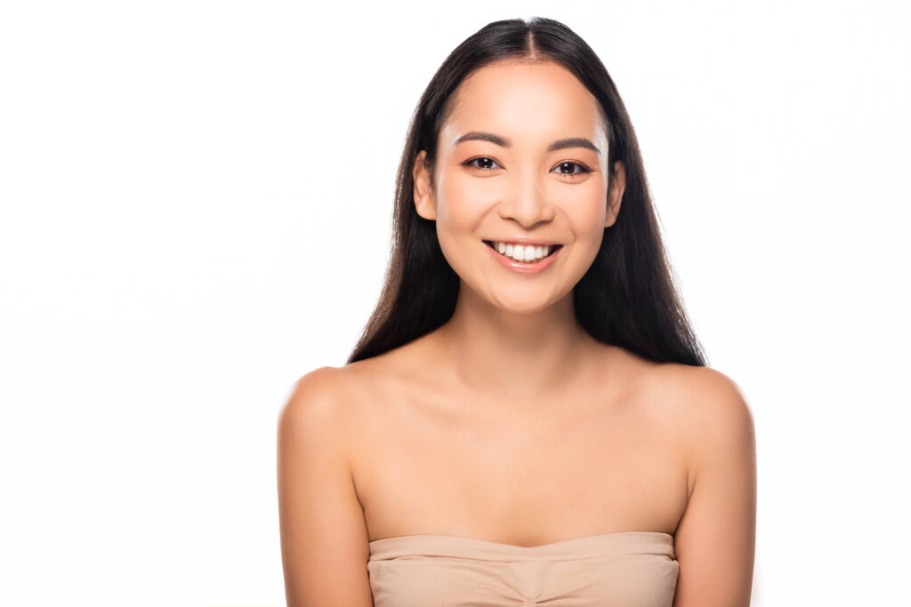 Woman with fresh, clean, glowing skin. 