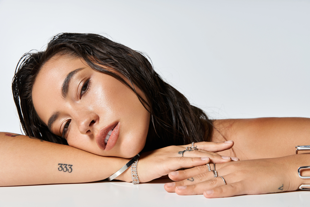 portrait of woman with beautiful skin